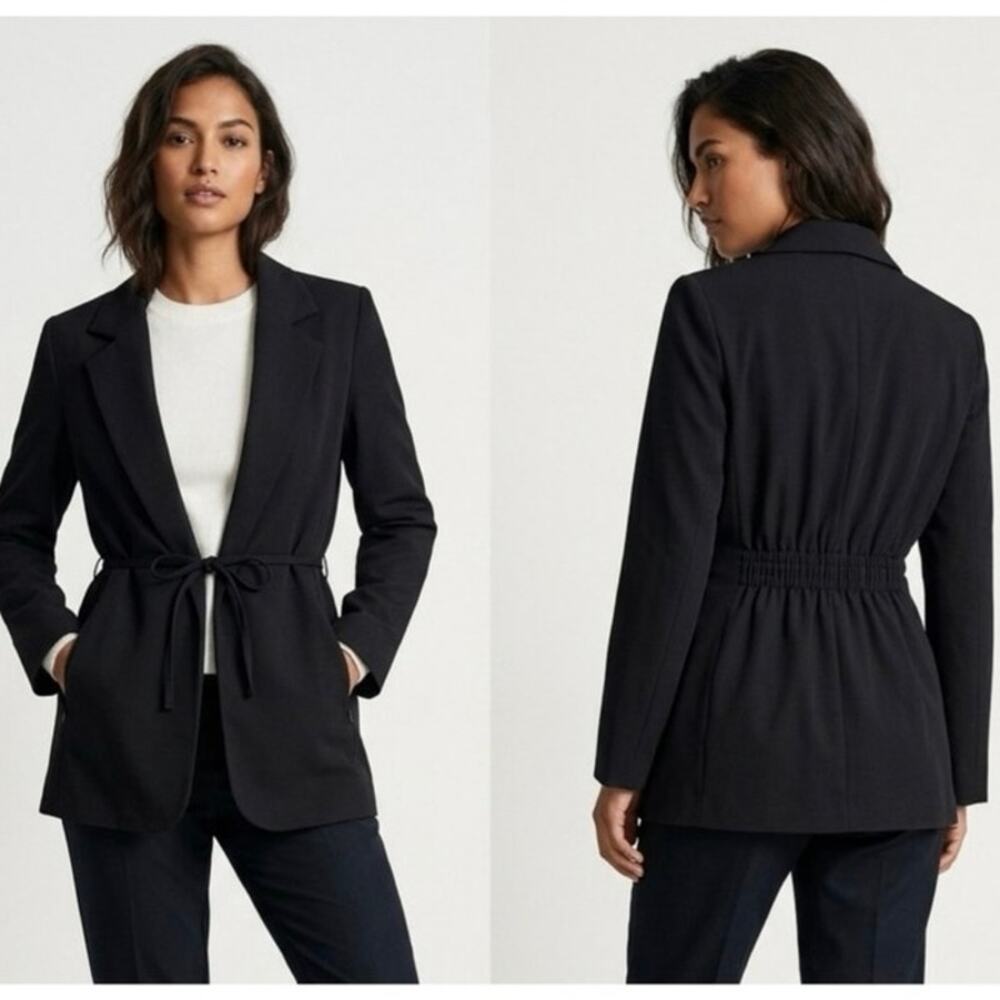Athleta Size 6 Primatwill Blazer Black Minimalist Capsule